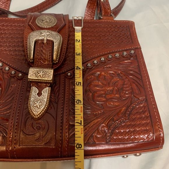 American West tooled leather purse EUC - Picture 15 of 16